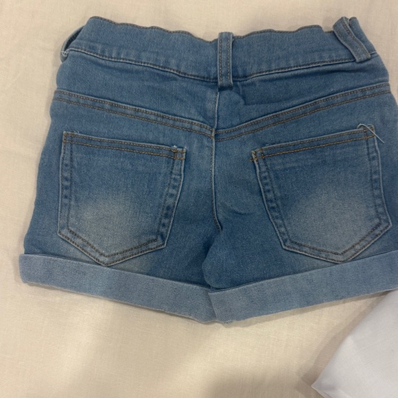 Lola and the Bous White beaded rainbow dress and Denim shorts - Picture 7 of 7